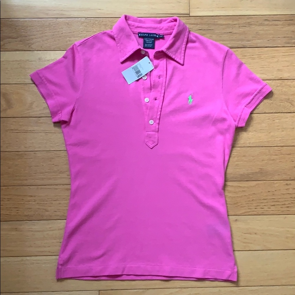 RALPH LAUREN PINK POLO 👚 SHIRT